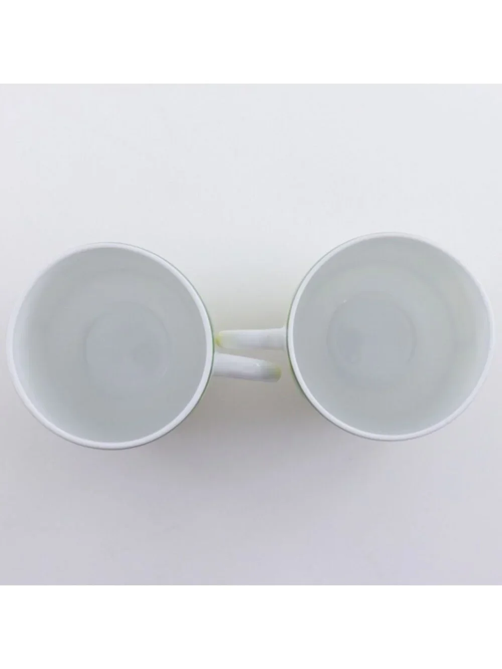 Hermes Green Demitasse Cup & Saucer Pair Set Africa Ceramic Yellow Tableware
